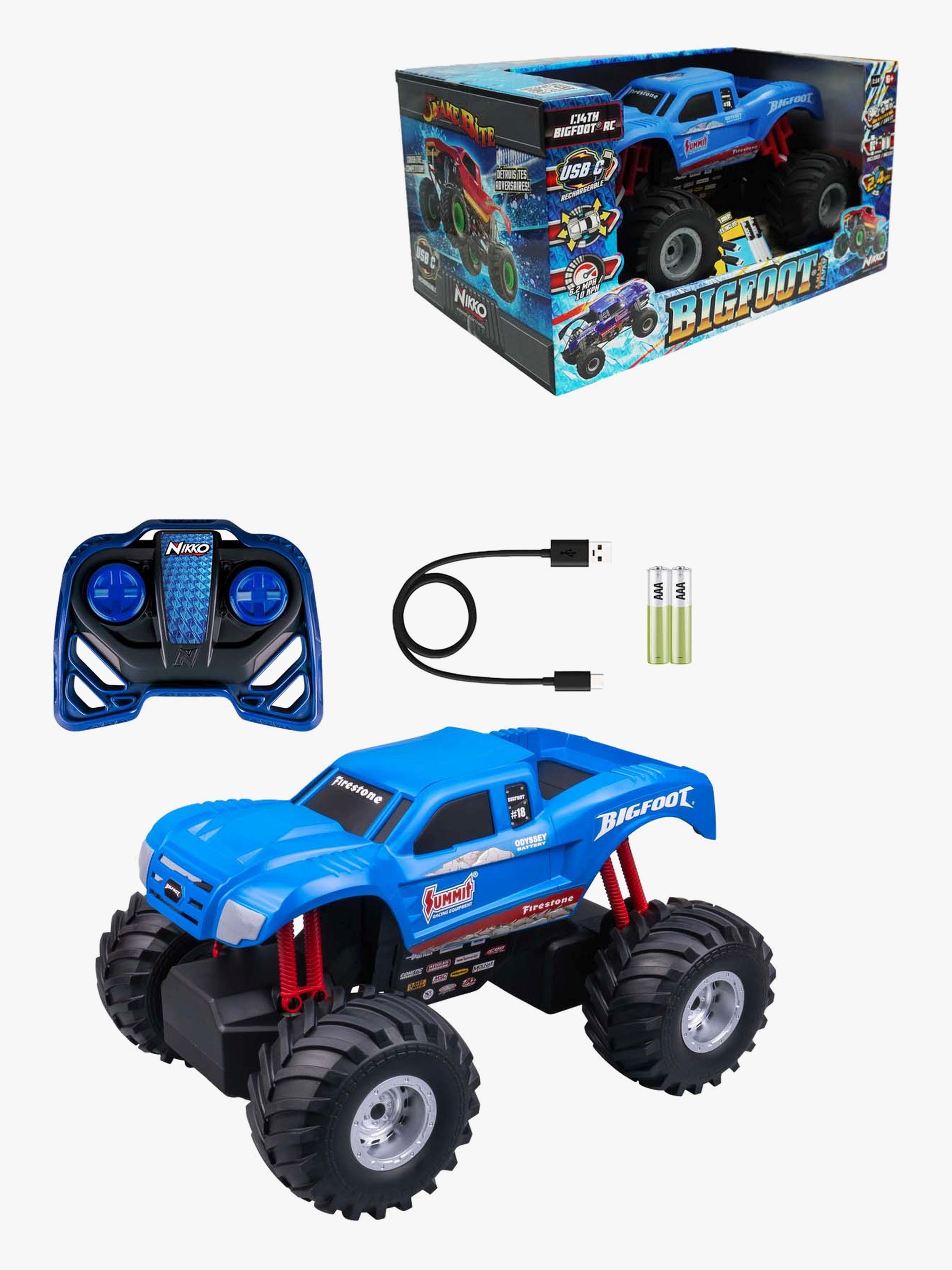 Nikko Fjernstyret Bigfoot Monstertruck 1:14, Blå