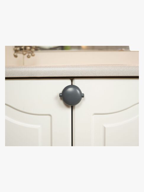 Safe & Care Selvklæbende Dobbelt Skabslås, Grå