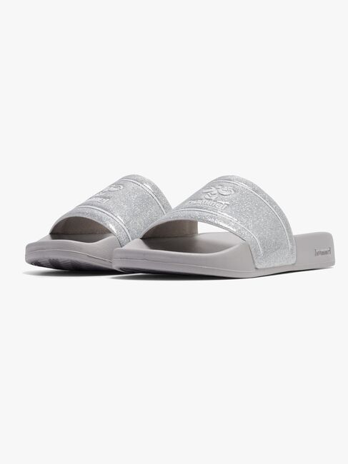 Hummel Pool Slide Glitter Jr Hjemmesko, Lunar Rock