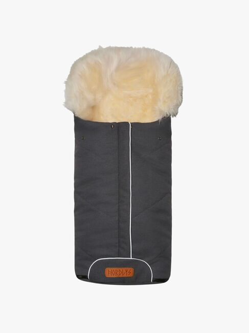 Nordlys Saga Lammeskindskørepose, Grå/Natur