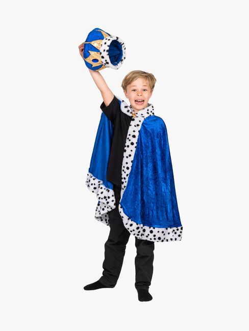 Den Goda Fen Udklædning Kongemantel 98-128 cm, Blå F55201-2986_1.jpg