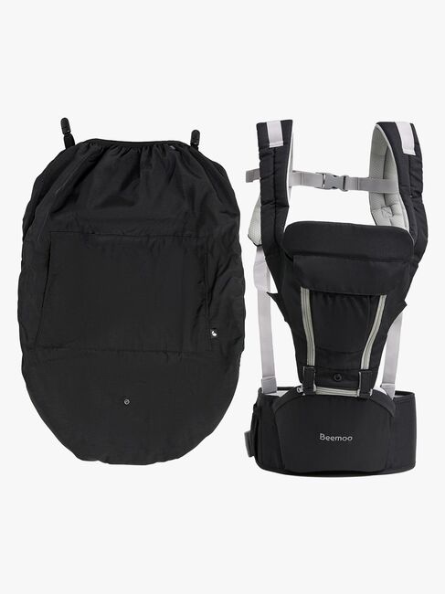 Beemoo CARE Carry Comfort 4-in-1 Bæresele & Hoftesæde inkl. Regnslag, Black