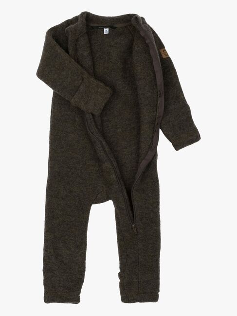 Mikk-Line Ulddragt Merino, Dark Brown Melange