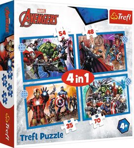 Trefl Disney Marvel The Avengers Puslespil 4-in-1