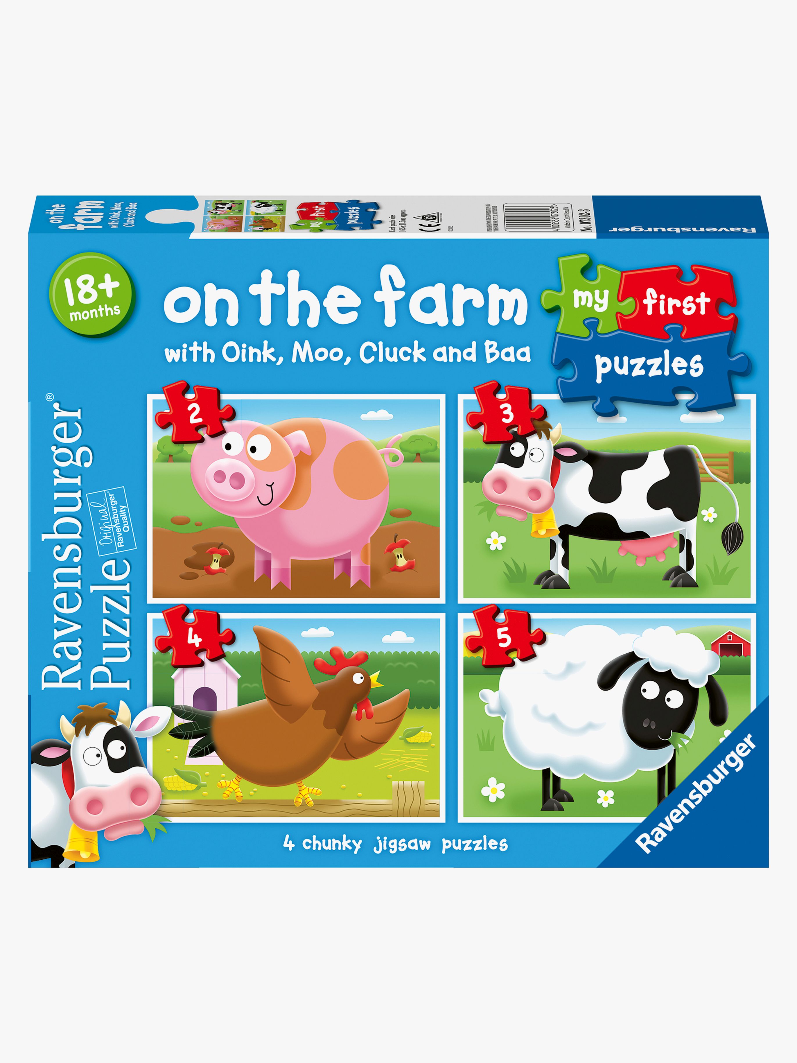 Ravensburger My First Puzzles On the Farm Puslespil 4-i-1