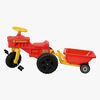 Plasto Pedaltraktor Med Anhænger, Rød