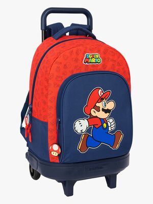 Super Mario Compact Trolley Kuffert 33L Trick, Mørkeblå/Rød