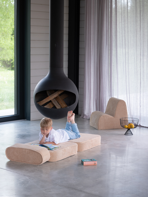 Wigiwama Flip Foldbar Stol 150x60 cm, Brown Sugar