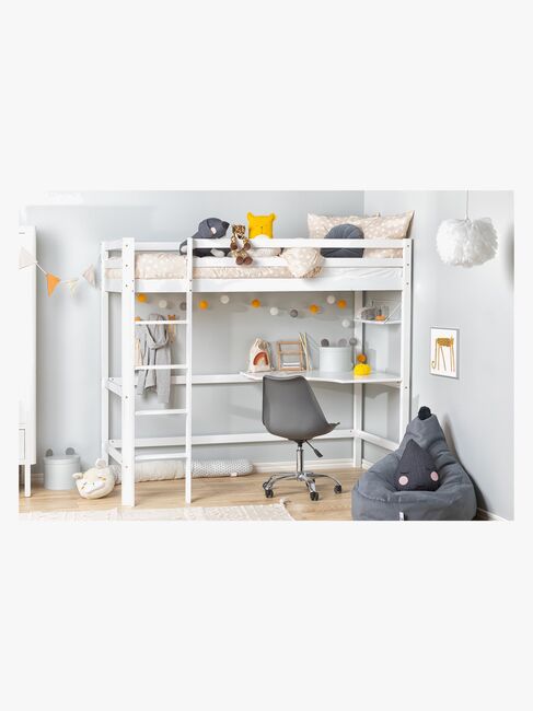 JLY SOFIA Højseng m. Skrivebord 90x190, Hvid