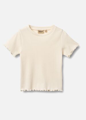 Wheat Alicia  Ribstrikket T-shirt, Ivory