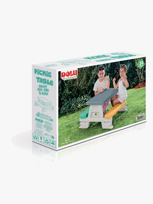 Dolu Picnicbord til 4, Hvid/Blå