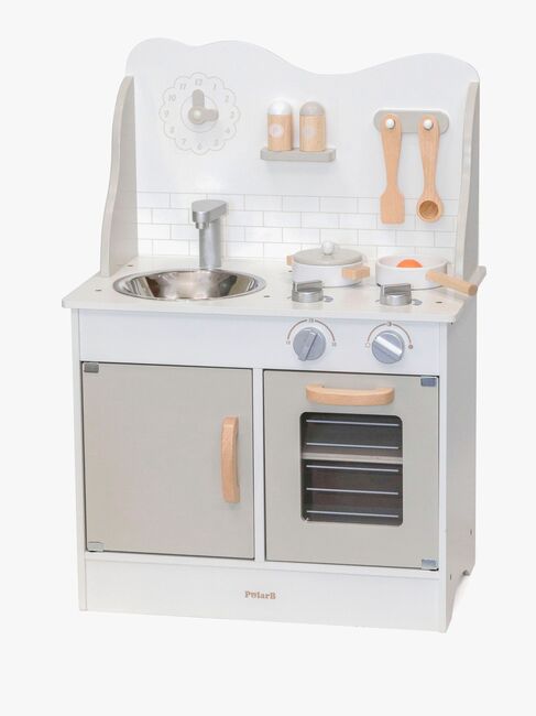 PolarB Legekøkken med Tilbehør, Grå
