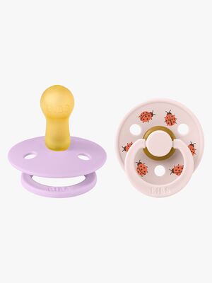 BIBS Studio Colour Bumblebee Sut 2-pak Latex Str. 2, Violet Sky