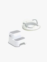 Beemoo CARE Assist Toiletsæde & Skammel, White/Grey