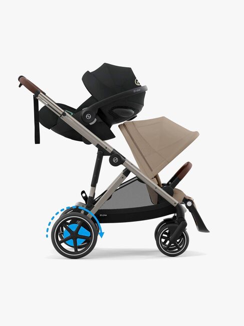 Cybex e-GAZELLE S Klapvogn, Almond Beige/Taupe