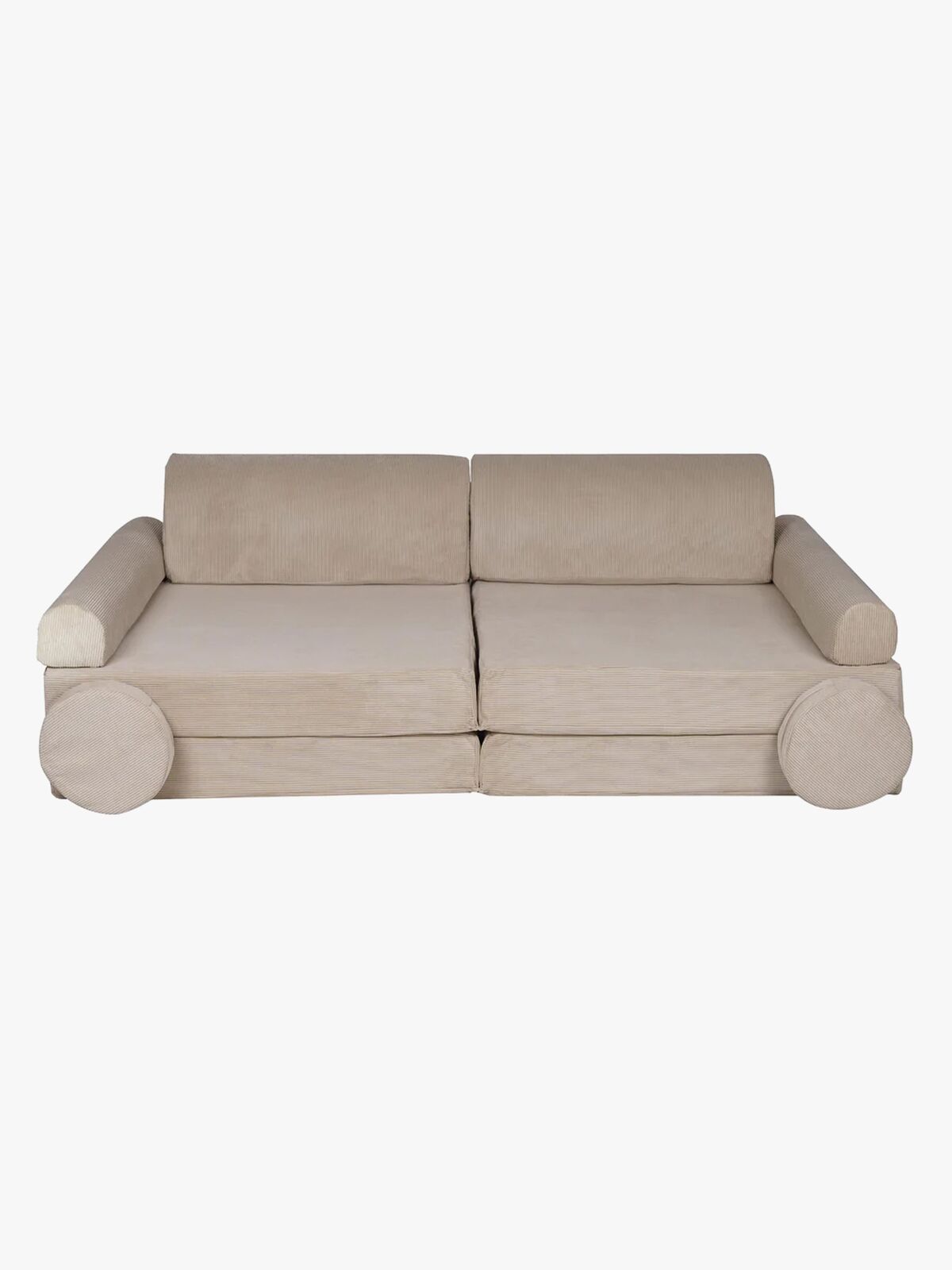 Meowbaby Play Slimcord  Bygbar Sofa, Ecru