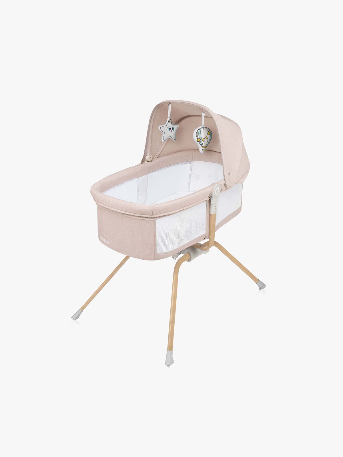 Lionelo Malin Evo Bedside Crib, Beige Natural