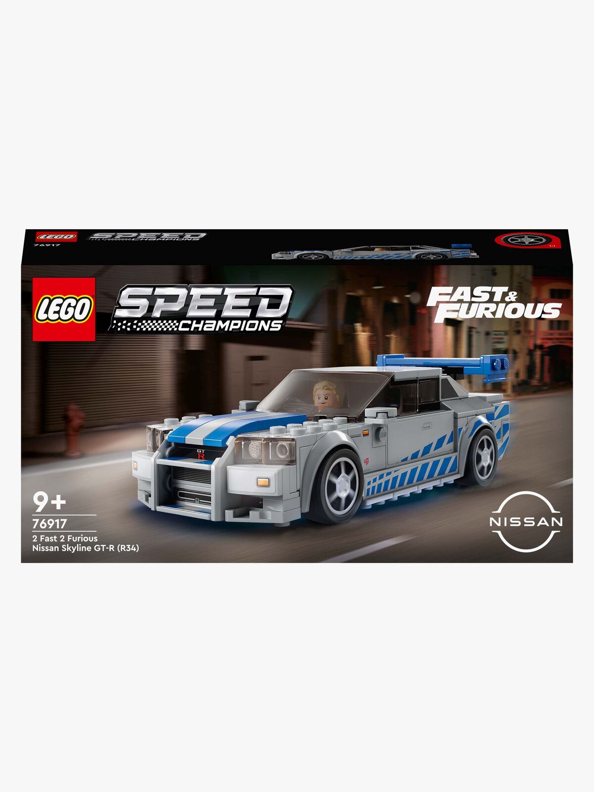 LEGO Speed Champions 76917 2 Fast 2 Furious Nissan Skyline GT-R R34