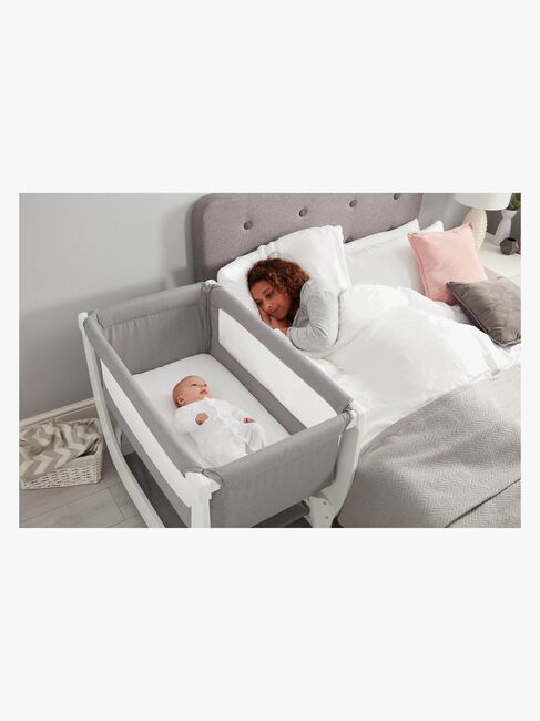 Shnuggle Air Bedside Crib, Dove Grey