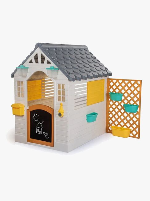 DOLU Garden Legehus med Hegn, Hvid