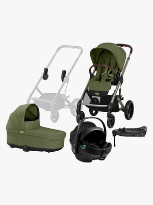 Cybex BALIOS S Lux Duovogn inkl. Axkid GOKID Babyautostol & Base, Moss Green