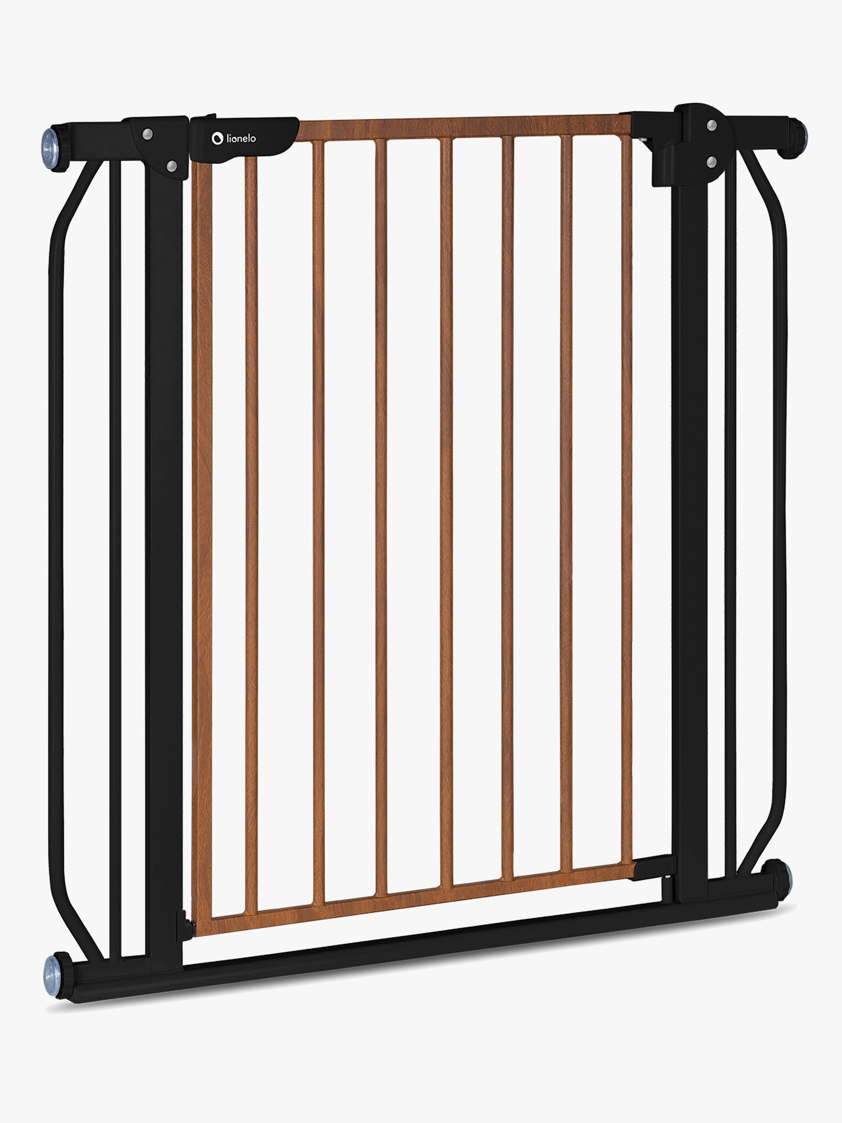 Lionelo Truus Slim Sikkerhedsgitter, Black Carbon/Natural, Børnegitter