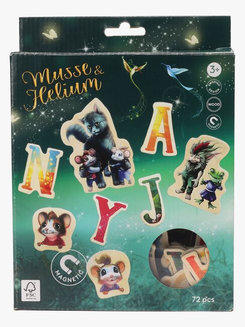 Musse & Helium Magnetbogstaver og Figurer 72 Stk.