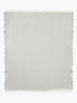 Jollein Tæppe/ Stofble i Musselin Fringe, Sea Green