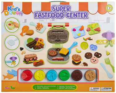 KidsDough Super Fastfood Center Modellervoks, Multifarvet