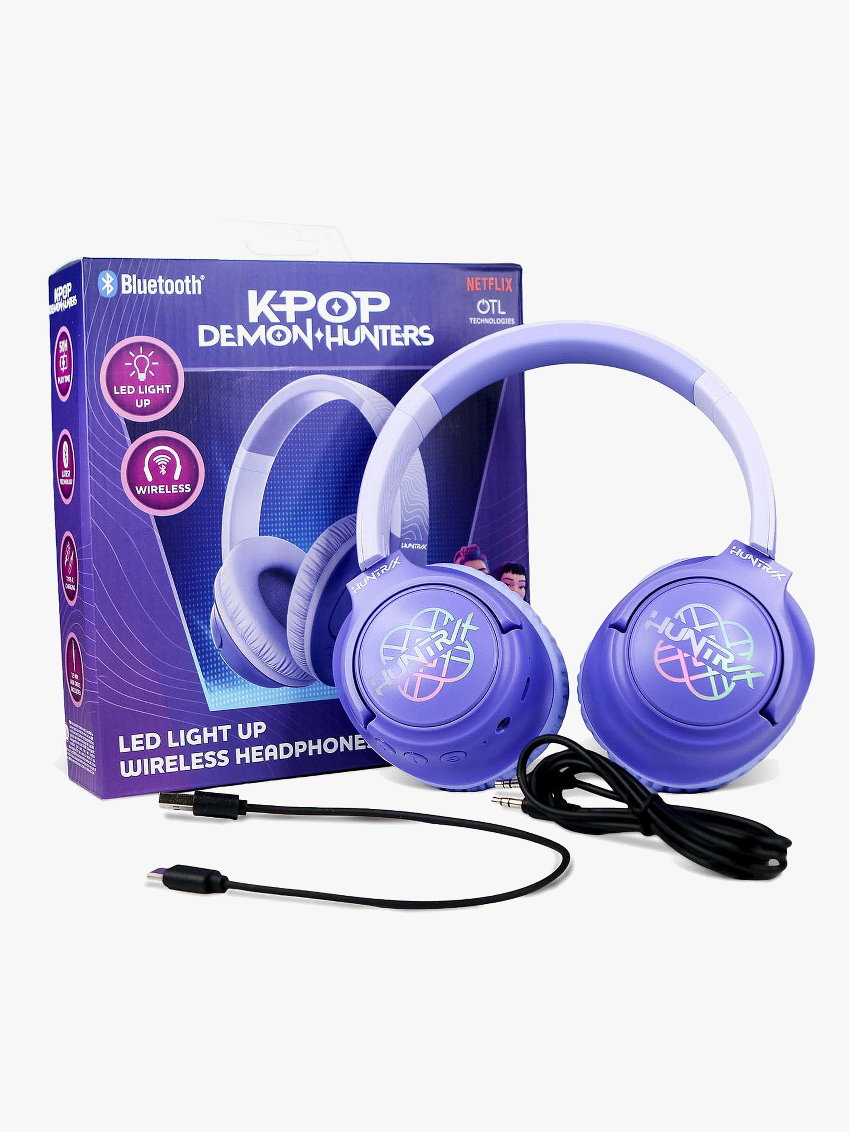 OTL K-Pop Demon Hunters Trådløse Hovedtelefoner Med LED Huntrix
