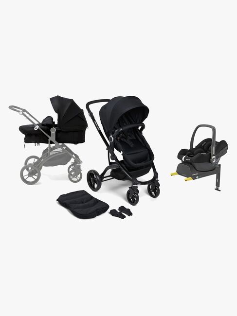 Beemoo Move 2-in-1 Kombivogn inkl. Maxi-Cosi CabrioFix i-Size Autostol Baby & Base, Black
