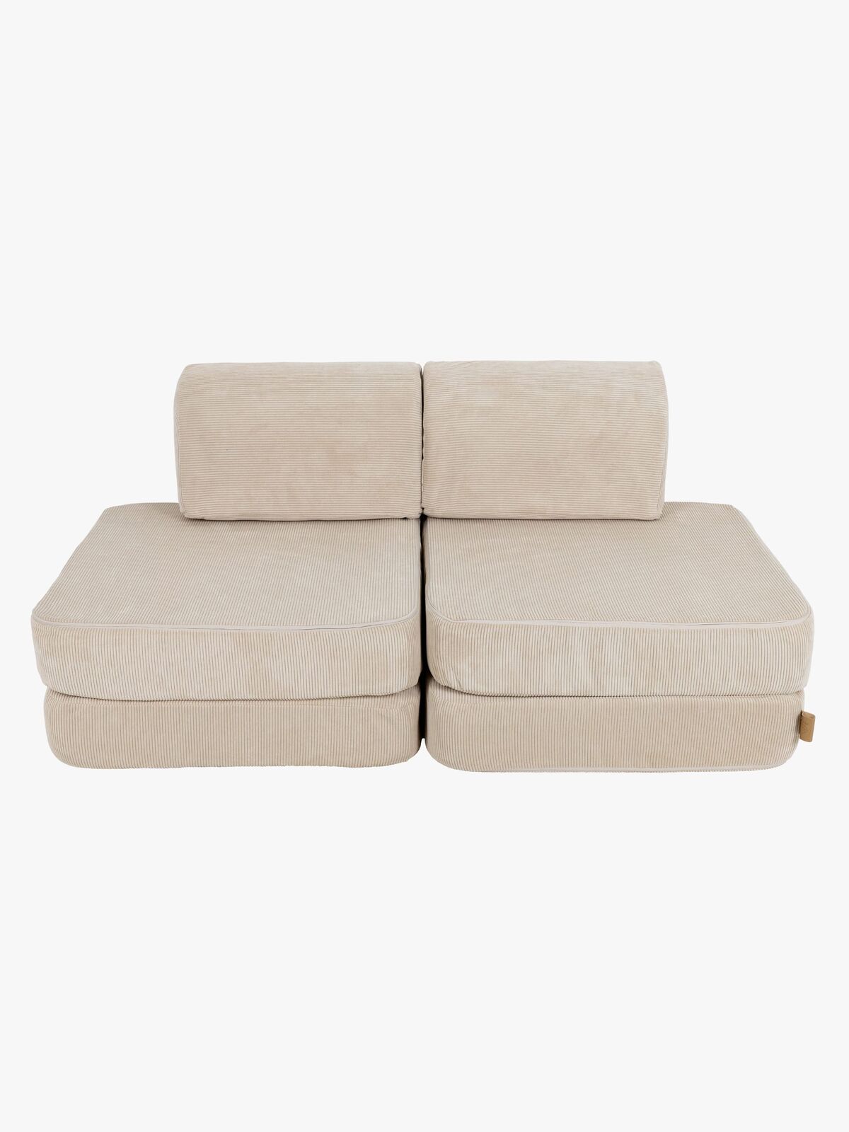 Meowbaby Play Pocket Bygbar Sofa Basic Slimcord 120x60, Ecru