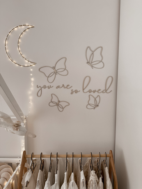 lis wycina You Are So Loved 3 Vægdekoration Sommerfugle