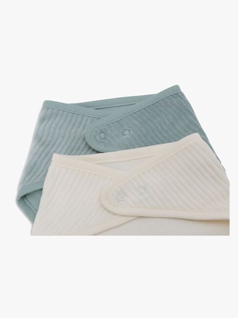 Jollein Velvet Rib Bandana Savlemække 2-pak, Sea Green/Ivory