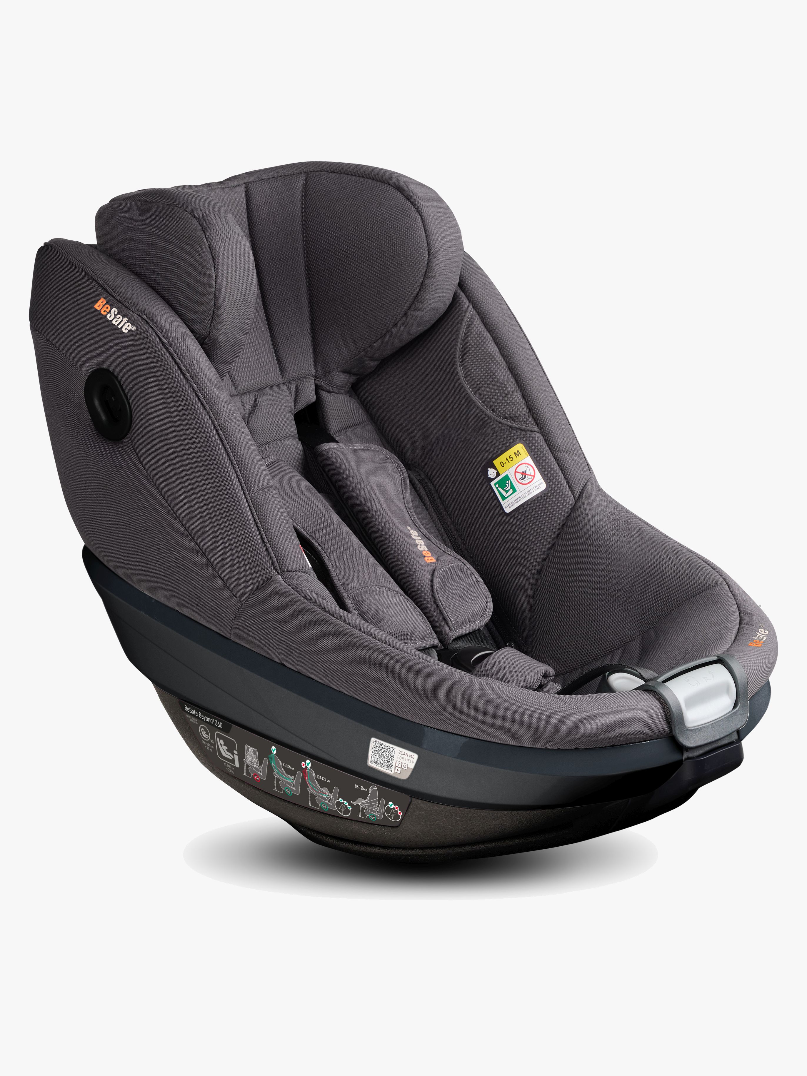 BeSafe Beyond 2 360 Autostol, Dark Grey Mélange