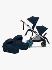 Cybex e-Gazelle S Tvillingevogn, Ocean Blue/Silver