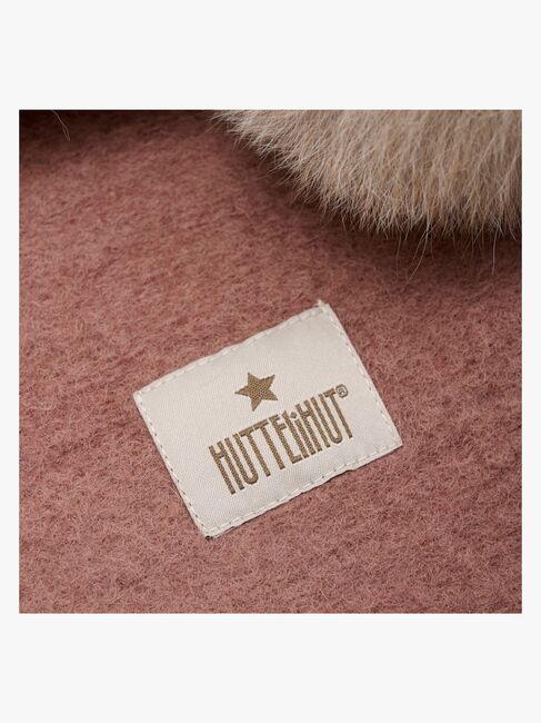 Huttelihut Elefanthue Merinould med Pomponer, Burlwood