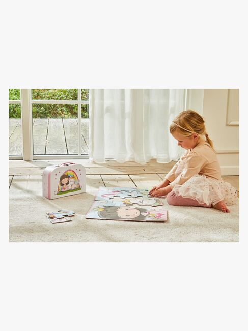 Barbo Toys Lillie & Ellie Kuffert med Gulvpuslespil 24 Brikker