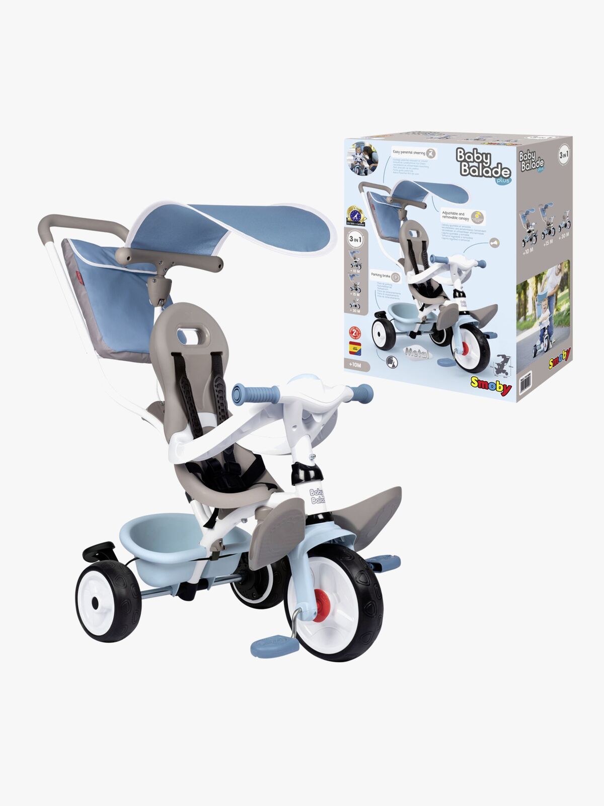 Smoby Trehjulet Cykel Baby Balade Plus, Blå