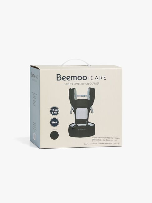 Beemoo CARE Carry Comfort Air 4-in-1 Bæresele & Hoftesæde, Black