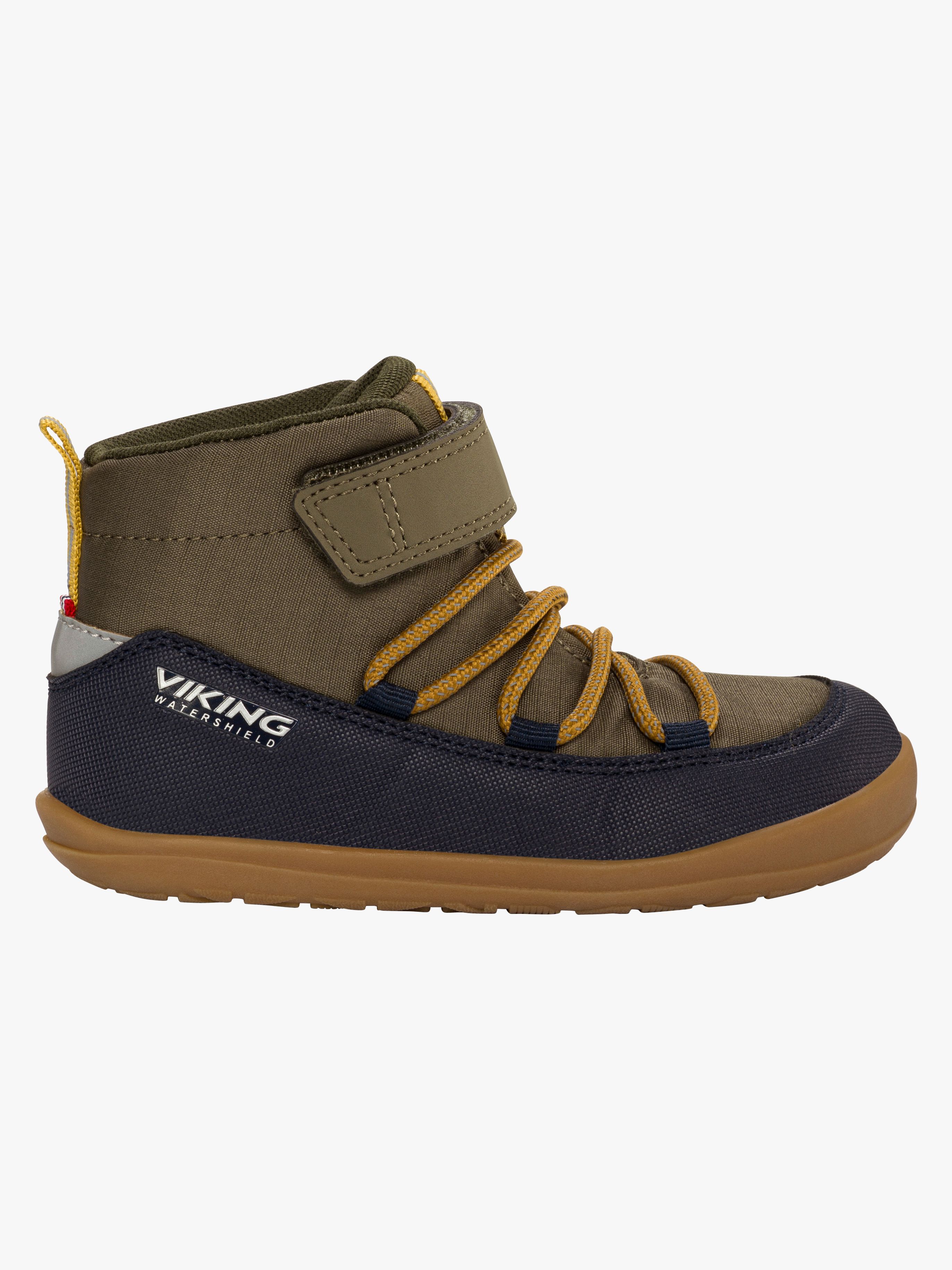 Viking Birch Barefoot 1V Mid  Vandtætte Sneakers, Navy/Olive, 37