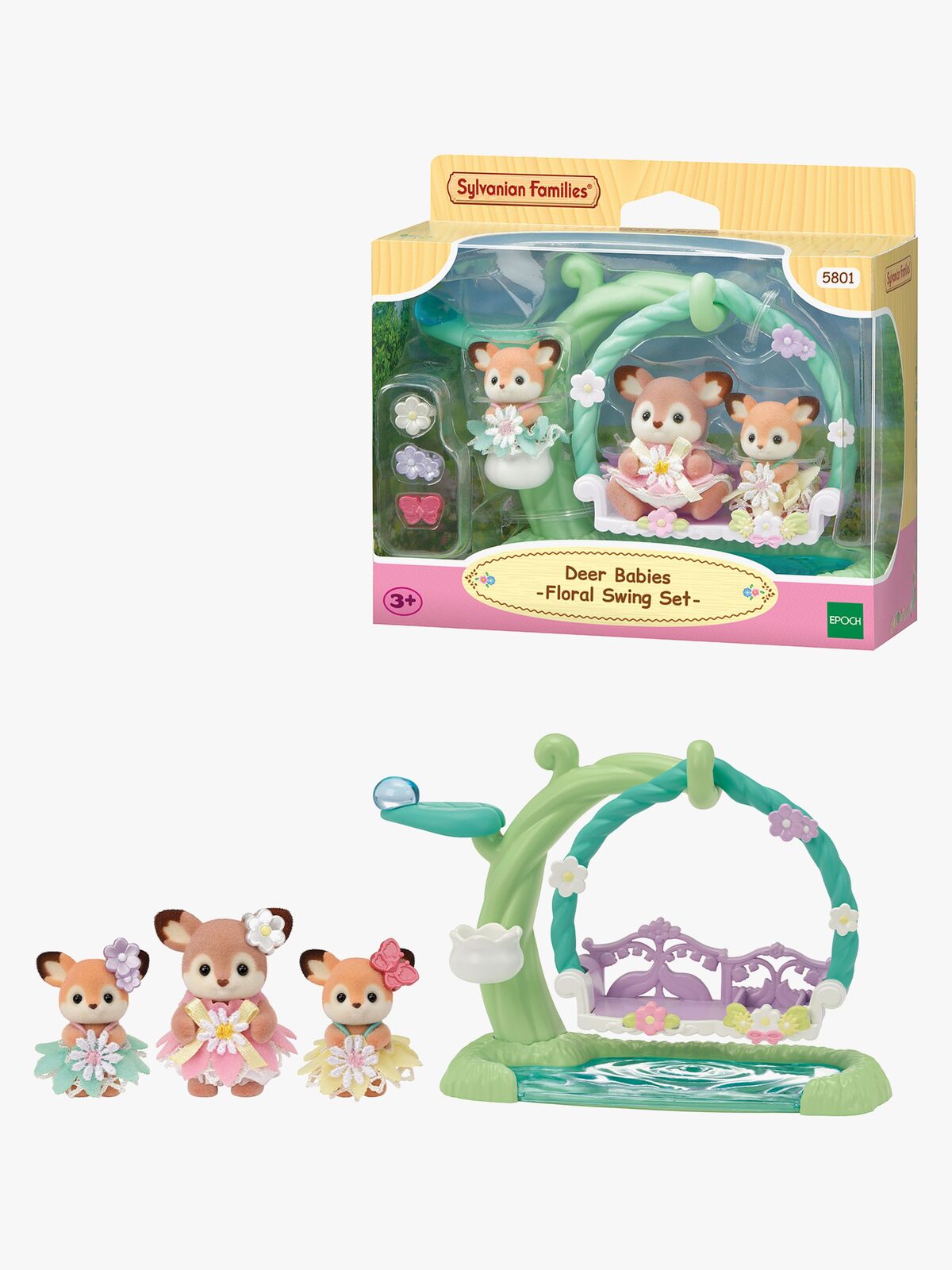 Sylvanian Families Figursæt Hjortebabyer med Blomstergynge