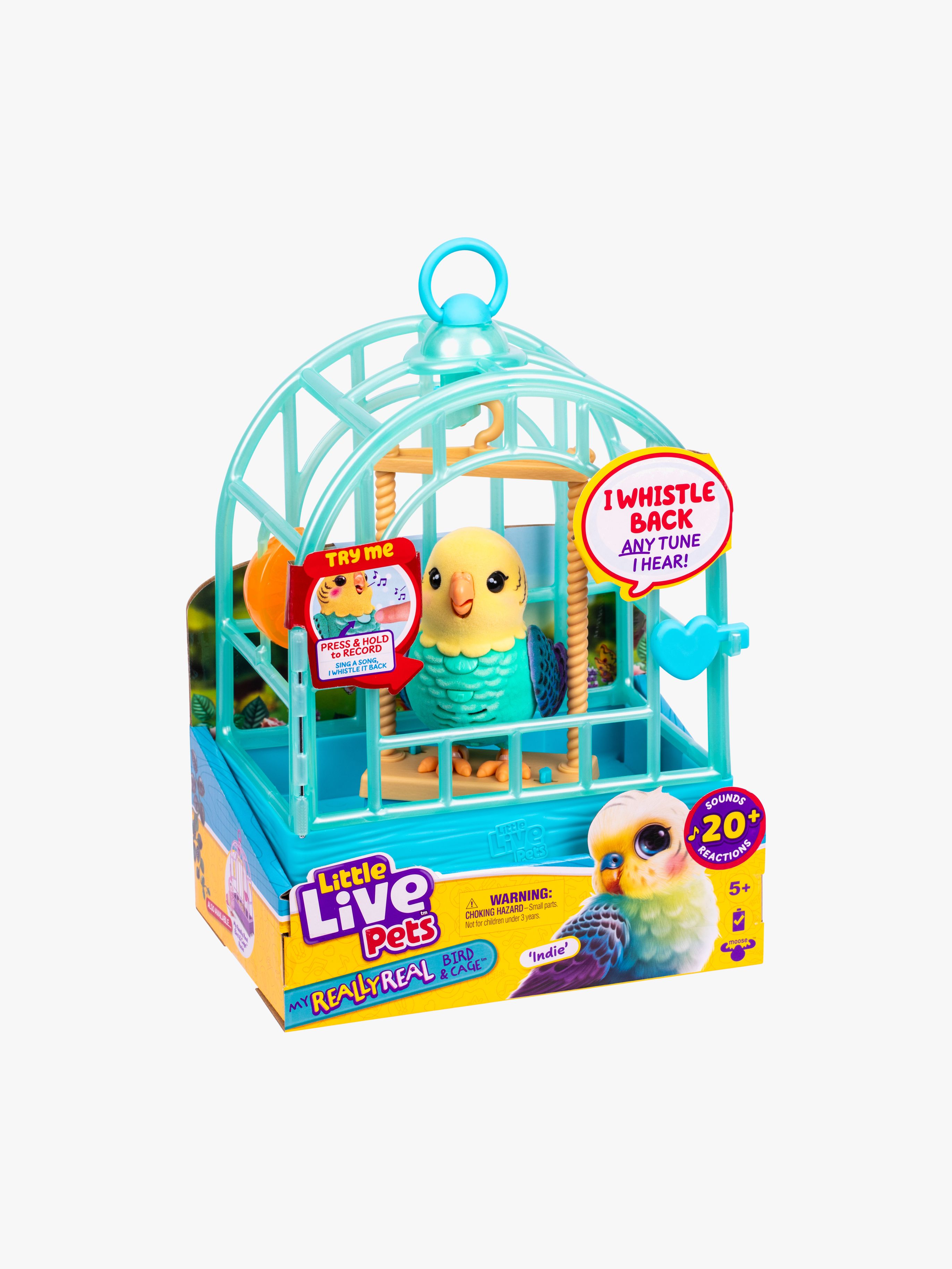 Little Live Pets Legesæt My Really Real Bird & Cage, Indie
