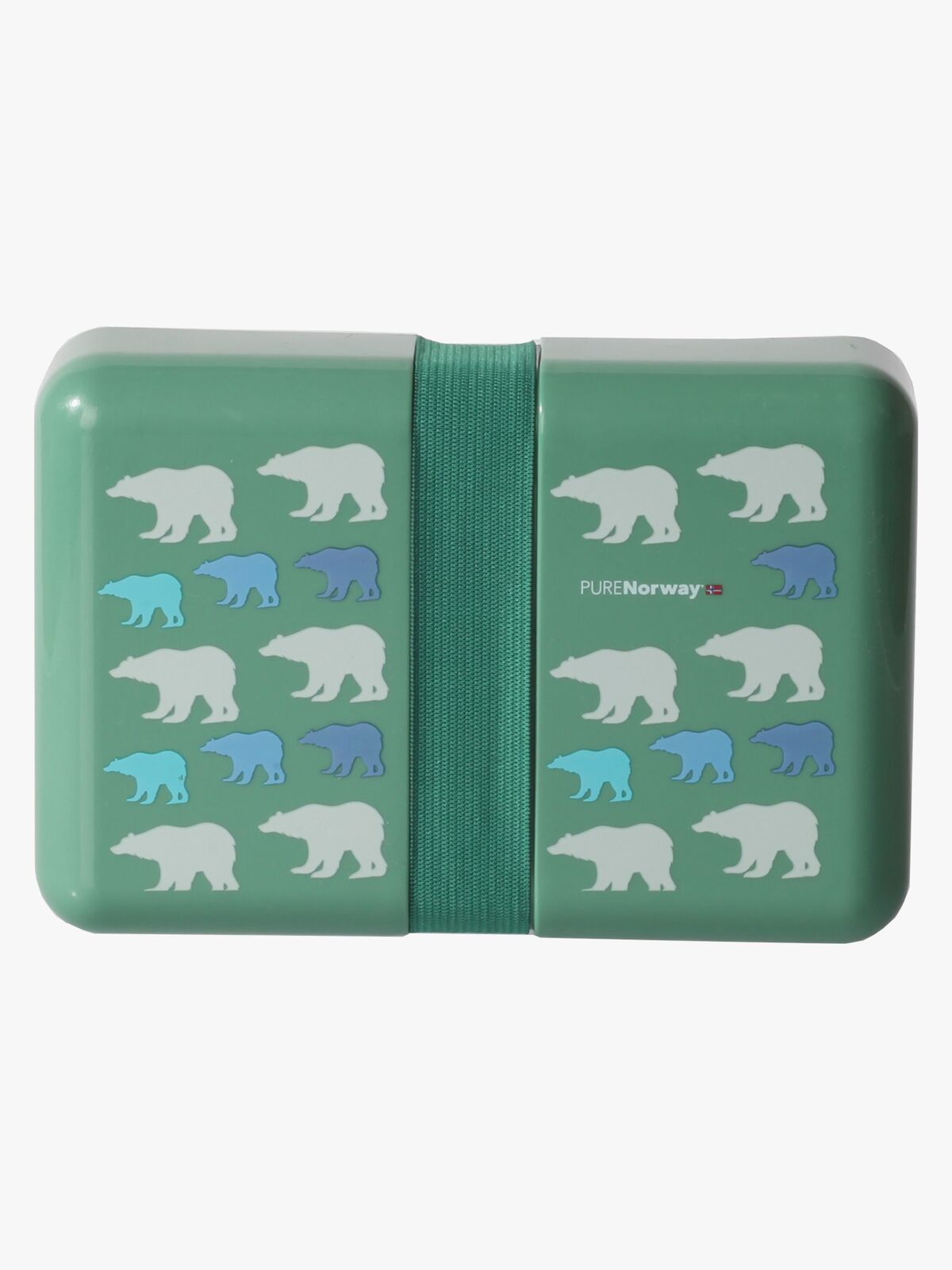 Pure Norway Go Madkasse m. Gummibånd Isbjørn, Grøn