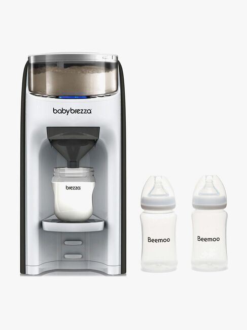 Baby Brezza Formula Pro Advanced Modermælkserstatnings- og Vællingemaskine inkl. Beemoo Care Modermælksflaske 240 ml 2-pak, White