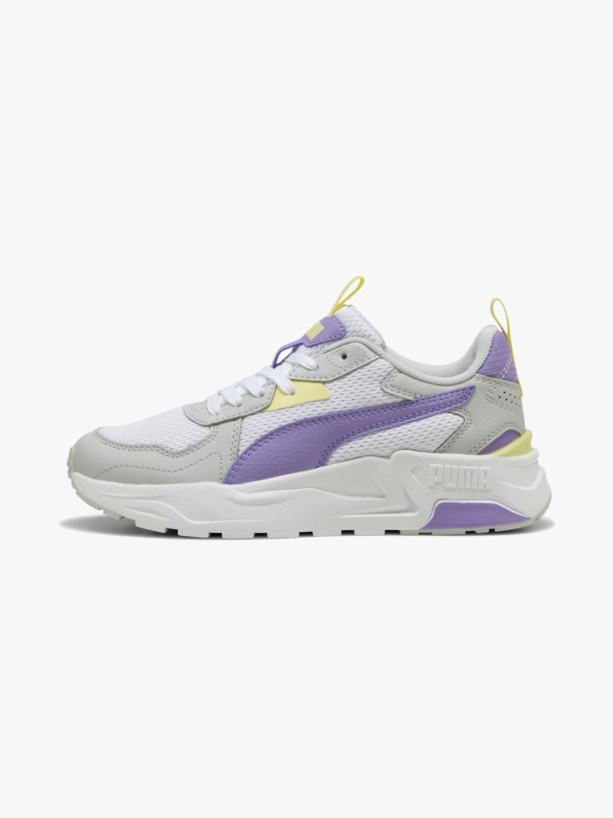 Puma Trinity Lite Jr Sneakers, White/Lavender Alert/Glacial Gray