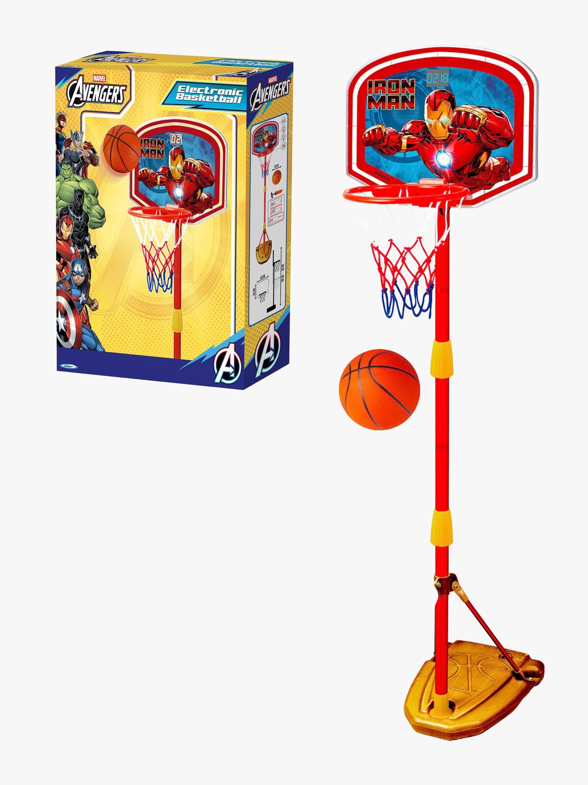 Marvel Iron Man Basketstativ med Lys- og Lydeffekt 100-160 cm