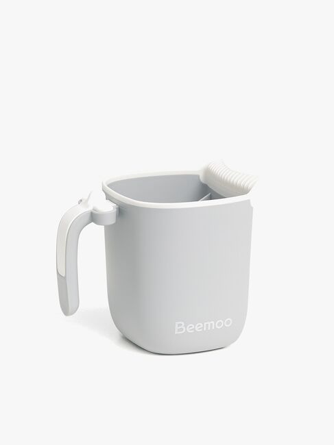 Beemoo CARE Assist Badekar Inkl. Badestøtte, Badestativ & Skyllekande, Grey/White