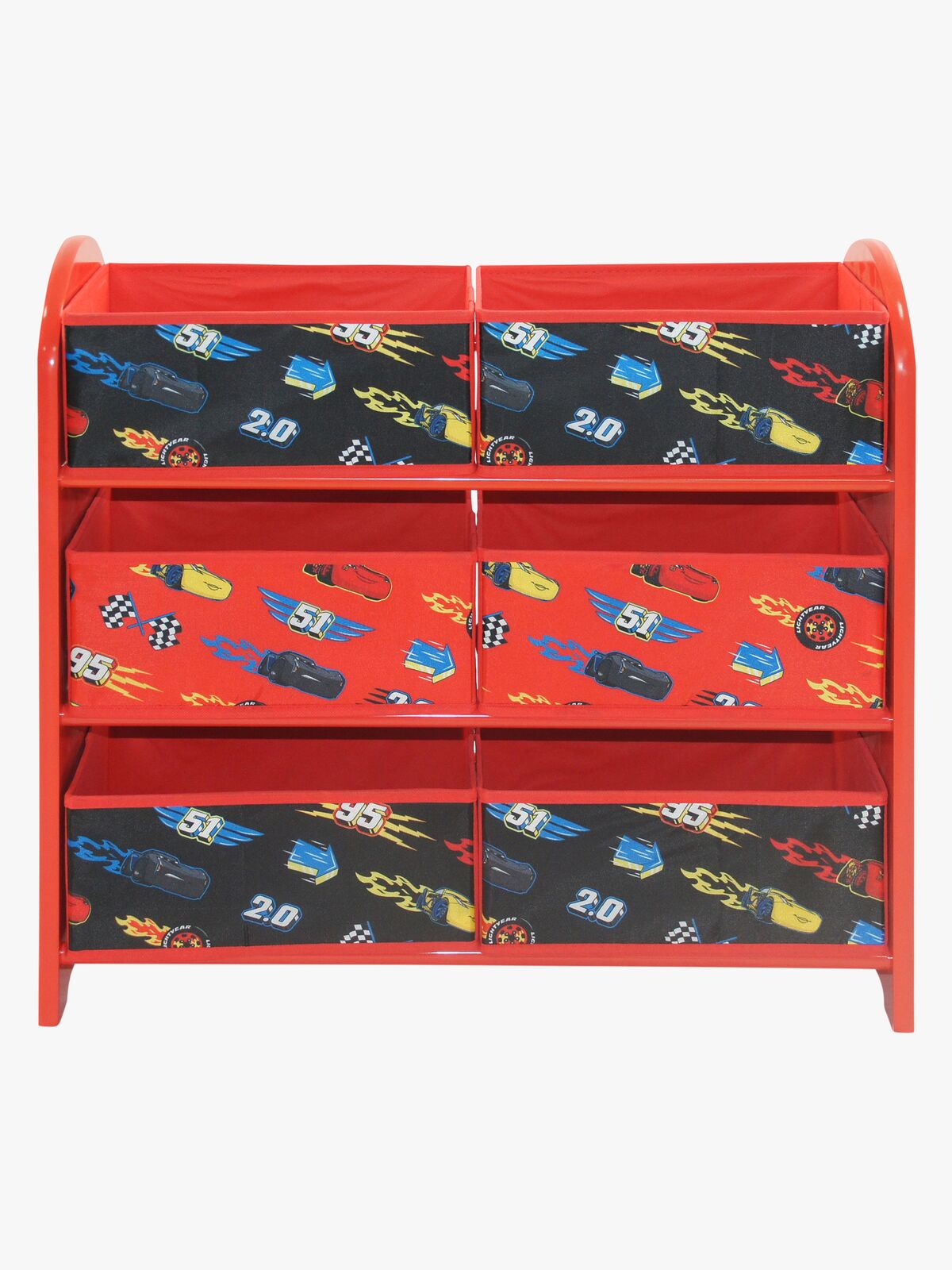 Disney Pixar Cars Lynet McQueen Opbevaringsreol, Rød/Sort