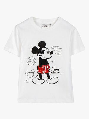 Disney Mickey Mouse T-shirt, Hvid